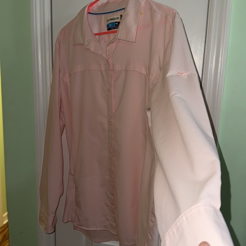 Magellan Pink Outdoors Women’s Overcast Long Sleeve Plus Size Fishing Shirt 2X - Picture 4 of 7